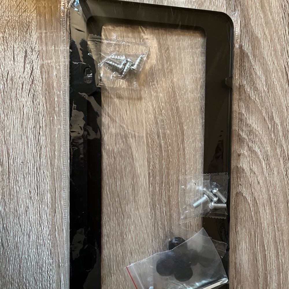 Black license plate 2 piece 2 holes fits standard 6x12!